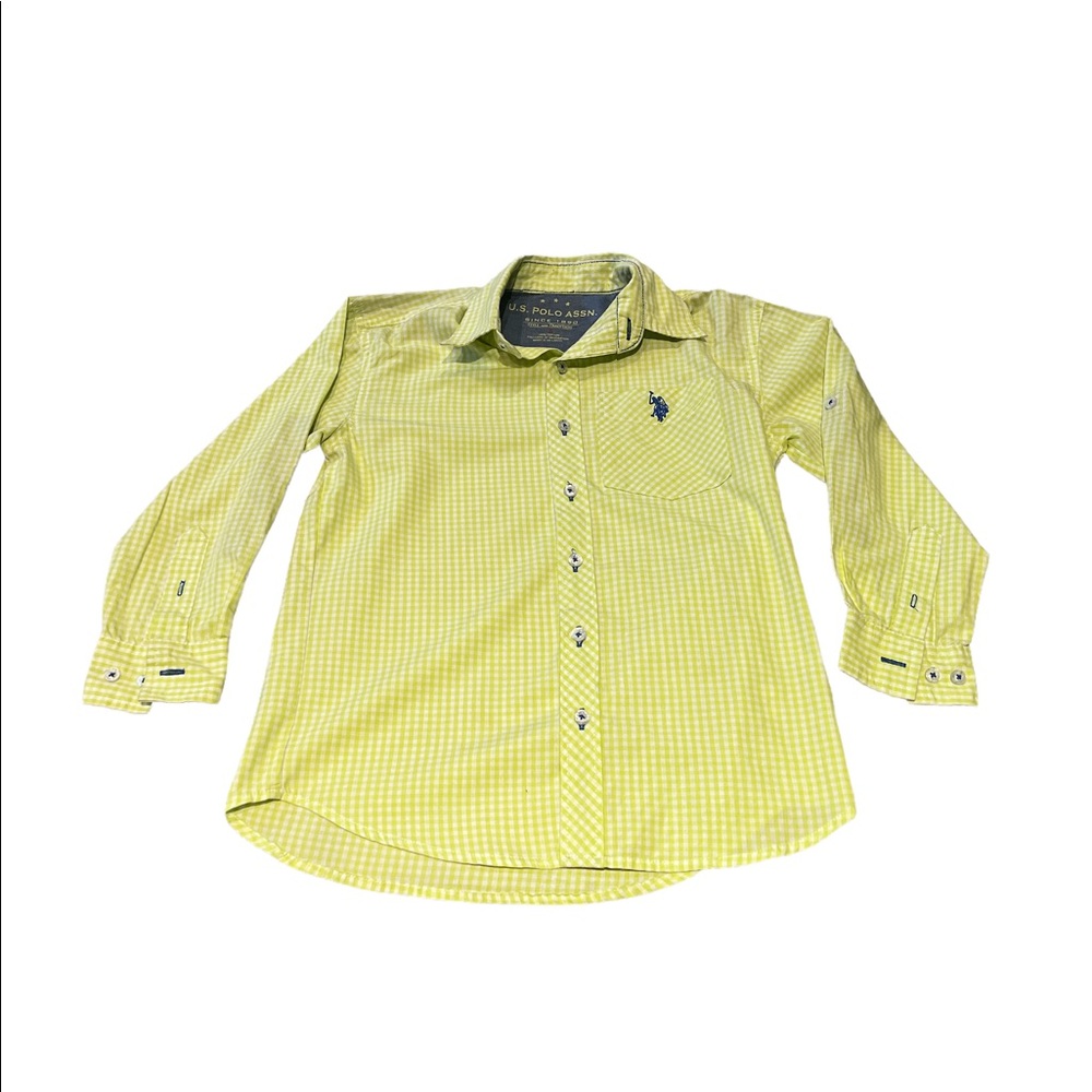 U.S. Polo Assn. kids yellow button down shirt